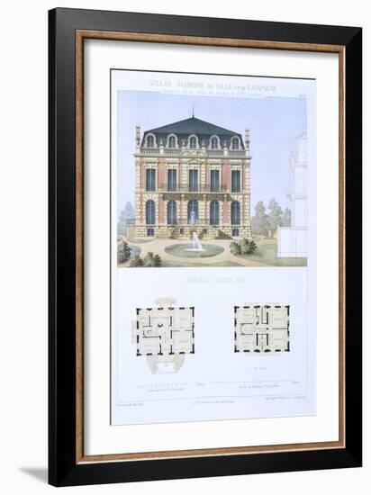 Louis Xiii House, from 'Town and Country Houses Based on the Modern Houses of Paris', C.1864-Olive-Framed Giclee Print