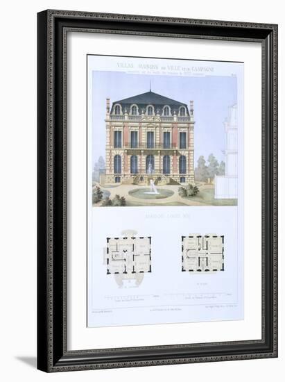 Louis Xiii House, from 'Town and Country Houses Based on the Modern Houses of Paris', C.1864-Olive-Framed Giclee Print