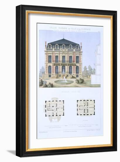 Louis Xiii House, from 'Town and Country Houses Based on the Modern Houses of Paris', C.1864-Olive-Framed Giclee Print