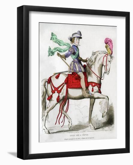 Louis XIII, King of France, 1615 (1882-188)-Chevignard-Framed Giclee Print