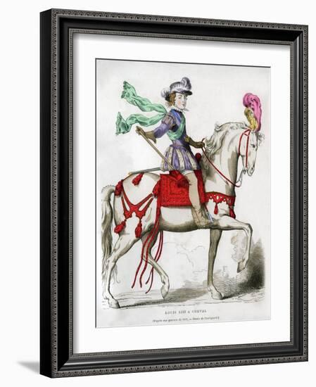 Louis XIII, King of France, 1615 (1882-188)-Chevignard-Framed Giclee Print