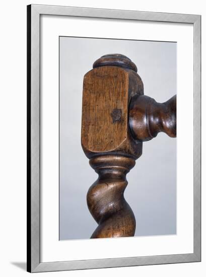 Louis XIII Style Walnut Chair with Armrests, France, Detail-null-Framed Giclee Print