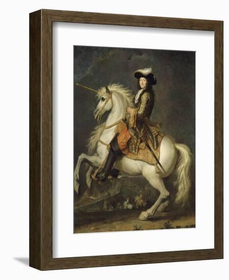 Louis XIV à cheval, roi de France et de Navarre (1638-1715)-René Antoine Houasse-Framed Giclee Print