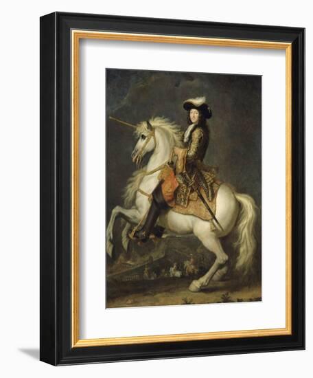 Louis XIV à cheval, roi de France et de Navarre (1638-1715)-René Antoine Houasse-Framed Giclee Print