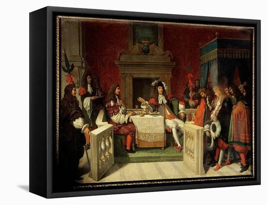 Louis XIV and Moliere: King Louis XIV (1638-1715) and Jean Baptiste Poquelin Dit Moliere (1622-1673-Jean Auguste Dominique Ingres-Framed Premier Image Canvas