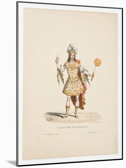 Louis XIV as Apollo in the Ballet Noces De Thétis Et Pélée in 1654-null-Mounted Giclee Print