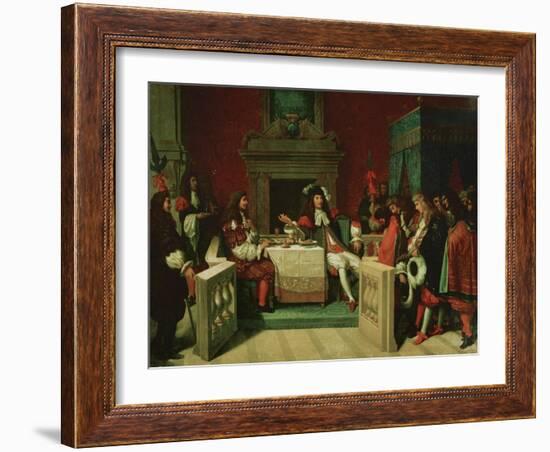 Louis XIV Dining with Moliere, 1837-Jean-Auguste-Dominique Ingres-Framed Giclee Print