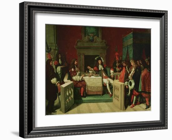 Louis XIV Dining with Moliere, 1837-Jean-Auguste-Dominique Ingres-Framed Giclee Print