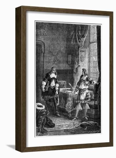 Louis XIV Dismisses Nicolas Fouquet, 1898-Laplante-Framed Giclee Print