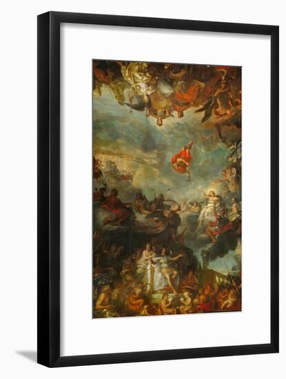 Louis XIV Governs Alone, Ostentation of the Neighbouring Powers of France-Charles Le Brun-Framed Giclee Print