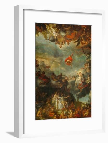 Louis XIV Governs Alone, Ostentation of the Neighbouring Powers of France-Charles Le Brun-Framed Giclee Print