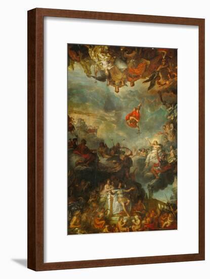 Louis XIV Governs Alone, Ostentation of the Neighbouring Powers of France-Charles Le Brun-Framed Giclee Print