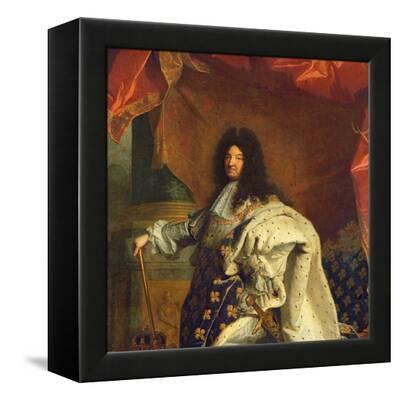 Portrait of Louis XIV, by Hyacinthe Rigaud studio, 1701, French painting  Stretched Canvas Print