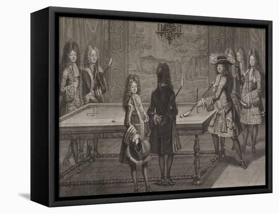 Louis XIV jouant au billard-Antoine Trouvain-Framed Premier Image Canvas
