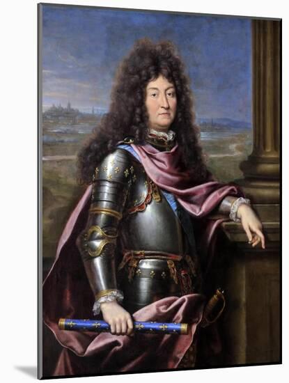 Louis XIV, King of France (1638-171)-Pierre Mignard-Mounted Giclee Print
