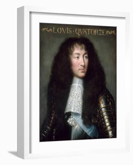 Louis XIV, King of France (1638-171)-Charles Le Brun-Framed Giclee Print