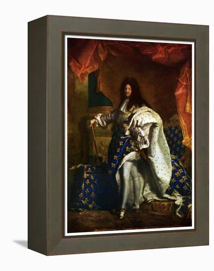 Louis XIV, King of France, 1701-Hyacinthe Rigaud-Framed Premier Image Canvas