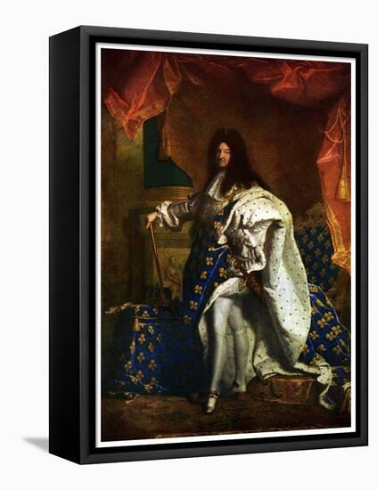 Louis XIV, King of France, 1701-Hyacinthe Rigaud-Framed Premier Image Canvas
