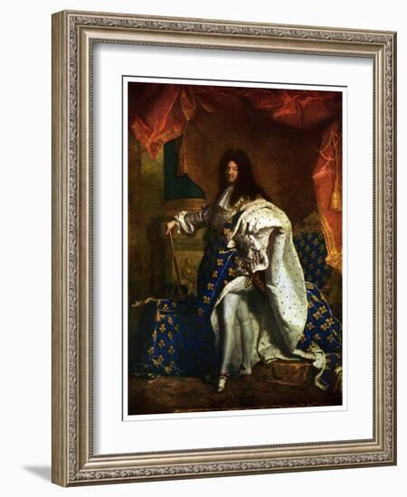 Louis XIV, King of France, 1701-Hyacinthe Rigaud-Framed Giclee Print