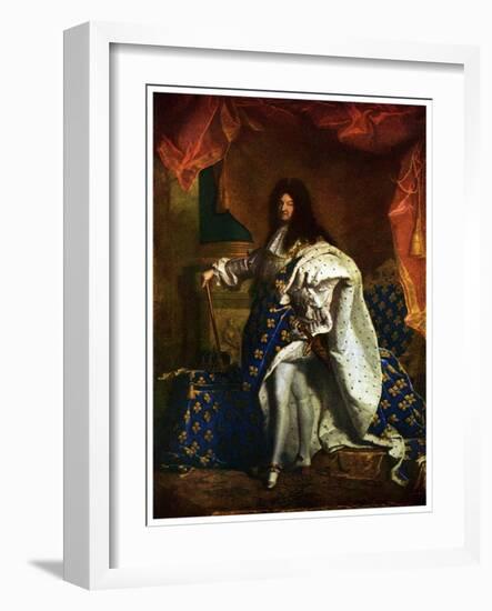Louis XIV, King of France, 1701-Hyacinthe Rigaud-Framed Giclee Print