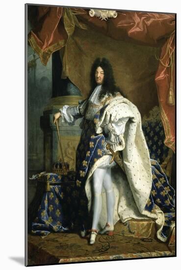 Louis XIV, King of France, c.1701-Hyacinthe Rigaud-Mounted Giclee Print