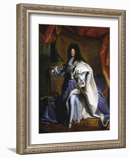 Louis XIV, King of France-Hyacinthe Rigaud-Framed Giclee Print