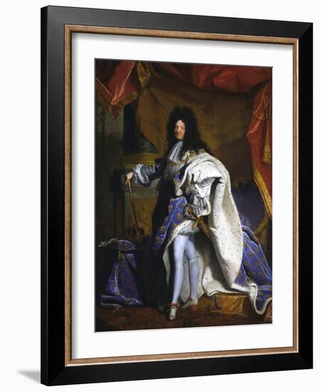 Louis XIV, King of France-Hyacinthe Rigaud-Framed Giclee Print