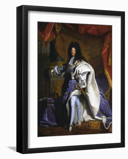 Louis XIV, King of France-Hyacinthe Rigaud-Framed Giclee Print