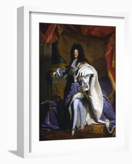 Louis XIV, King of France-Hyacinthe Rigaud-Framed Giclee Print