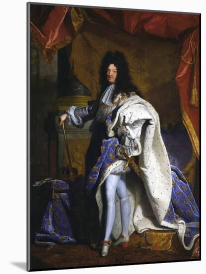 Louis XIV, King of France-Hyacinthe Rigaud-Mounted Giclee Print