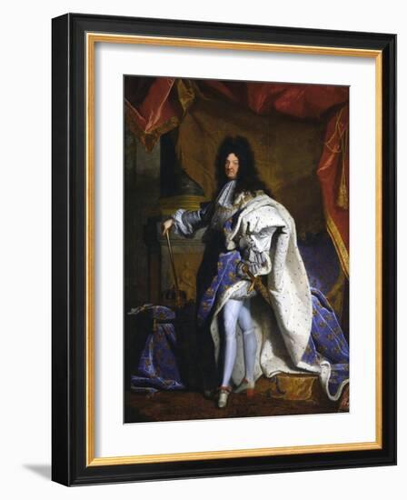 Louis XIV, King of France-Hyacinthe Rigaud-Framed Giclee Print