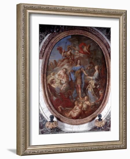 Louis XIV Presenting Peace to Europe, Early 18th Century-Francois Lemoyne-Framed Giclee Print