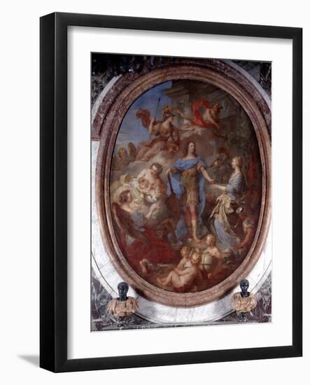 Louis XIV Presenting Peace to Europe, Early 18th Century-Francois Lemoyne-Framed Giclee Print