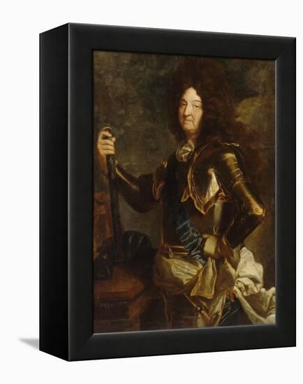 Louis XIV, roi de France et de Navarre (1638-1715) en 1701-Hyacinthe Rigaud-Framed Premier Image Canvas