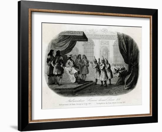 Louis XIV, Siamese Visit-null-Framed Art Print