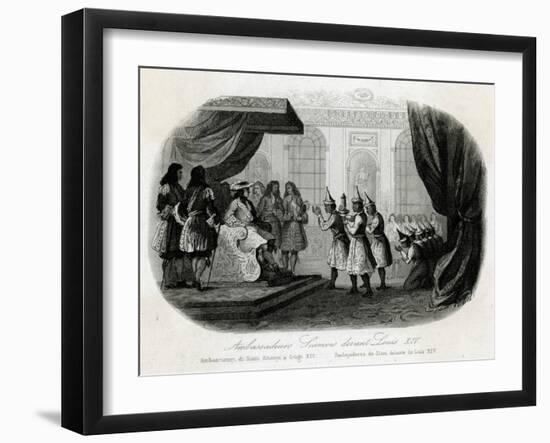 Louis XIV, Siamese Visit-null-Framed Art Print