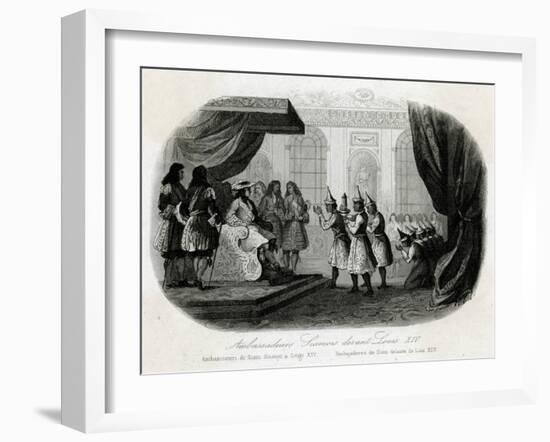 Louis XIV, Siamese Visit-null-Framed Art Print