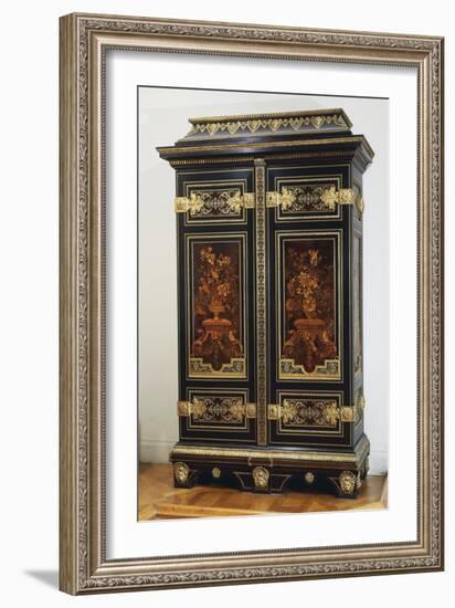 Louis XIV Style Inlaid Ebony Wardrobe-Andre-charles Boulle-Framed Giclee Print