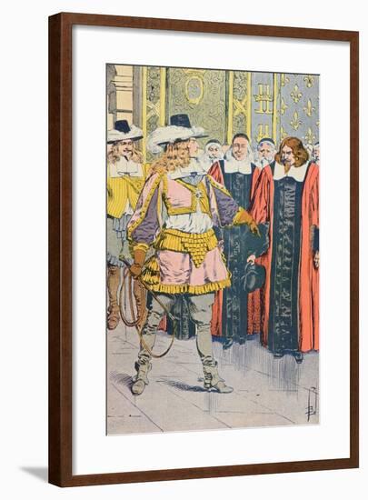 Louis XIV Visiting the French Parliament-Louis Bombled-Framed Giclee Print