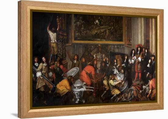 Louis XIV Visits the Manufacture Des Gobelins on October 15, 1667-Simon Renard de Saint-André-Framed Premier Image Canvas