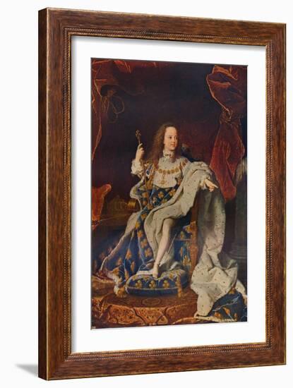 'Louis XV (1710-1774) at the Age of Five in the Costume of the Sacre', c1716û24, (1911)-Hyacinthe Rigaud-Framed Giclee Print