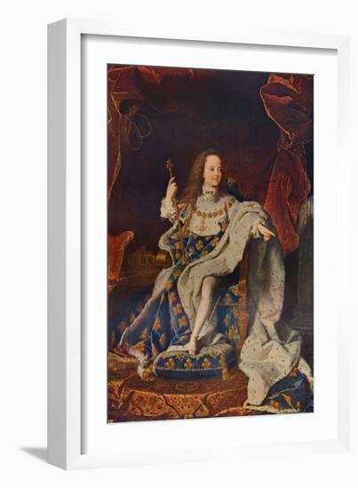 'Louis XV (1710-1774) at the Age of Five in the Costume of the Sacre', c1716û24, (1911)-Hyacinthe Rigaud-Framed Giclee Print