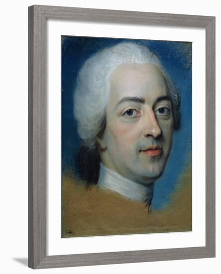 Louis XV (1710-74) King of France and Navarre, after 1730-Maurice Quentin de La Tour-Framed Giclee Print