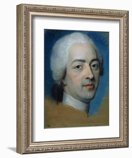 Louis XV (1710-74) King of France and Navarre, after 1730-Maurice Quentin de La Tour-Framed Giclee Print