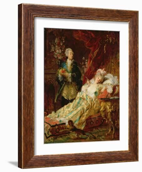 Louis XV and Madame Dubarry-Gyula Benczur-Framed Giclee Print