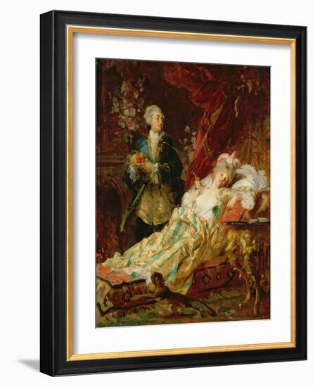 Louis XV and Madame Dubarry-Gyula Benczur-Framed Giclee Print