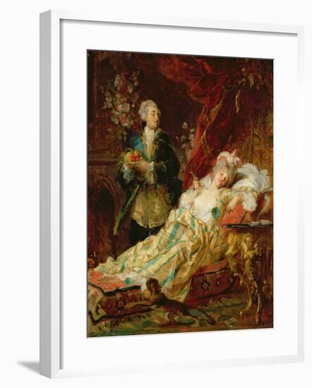 Louis XV and Madame Dubarry-Gyula Benczur-Framed Giclee Print