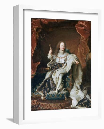 Louis XV at the Age of Five, C1715-Hyacinthe Rigaud-Framed Giclee Print