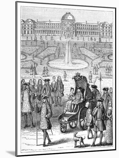 Louis XV at the Tuileries, Paris, 18th Century-Bonnardot-Mounted Giclee Print