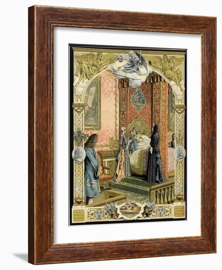 Louis XV Is Kissed by His Dying Great Grandfather, Louis XIV-Maurice Leloir-Framed Art Print